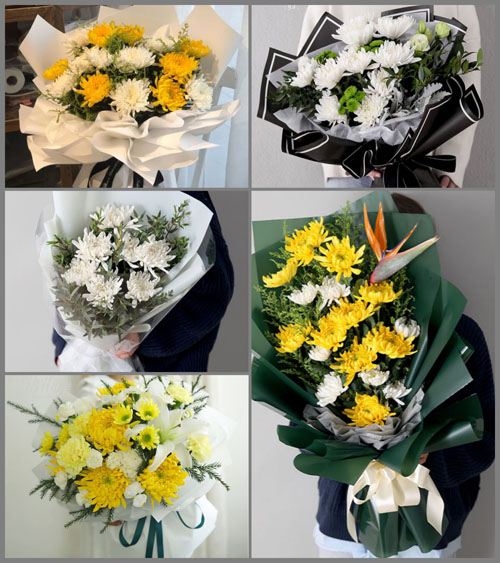山东青岛平度市田庄镇荷花屯村白事花束代送